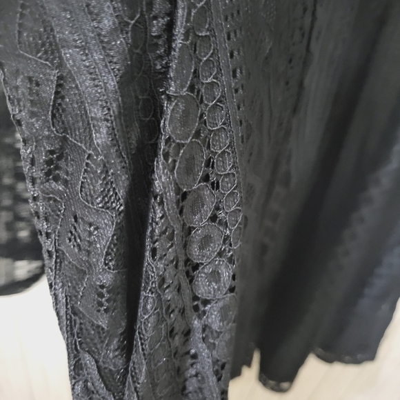 NWT Torrid's, Geo V Neck Skater‎ Lace Black Dress, Knee Length Size 2X - Picture 11 of 12